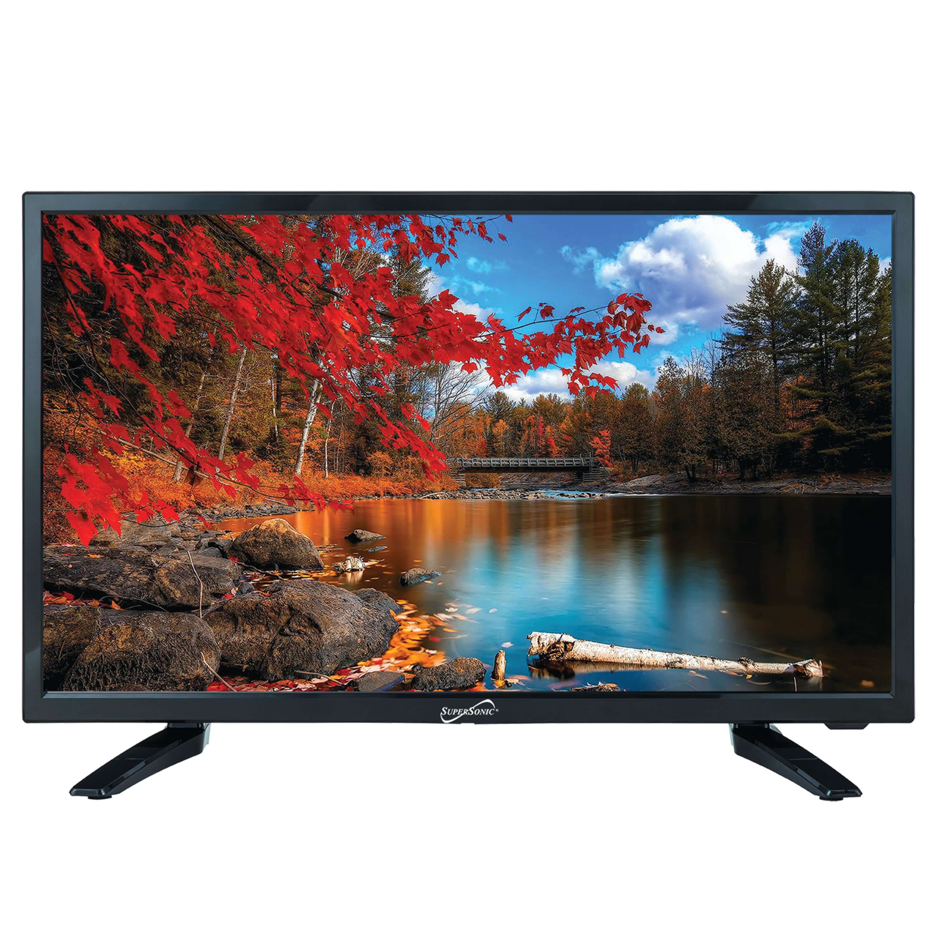 24" Supersonic 12 Volt AC/DC Widescreen LED HDTV with USB, SD Card Reader and HDMI